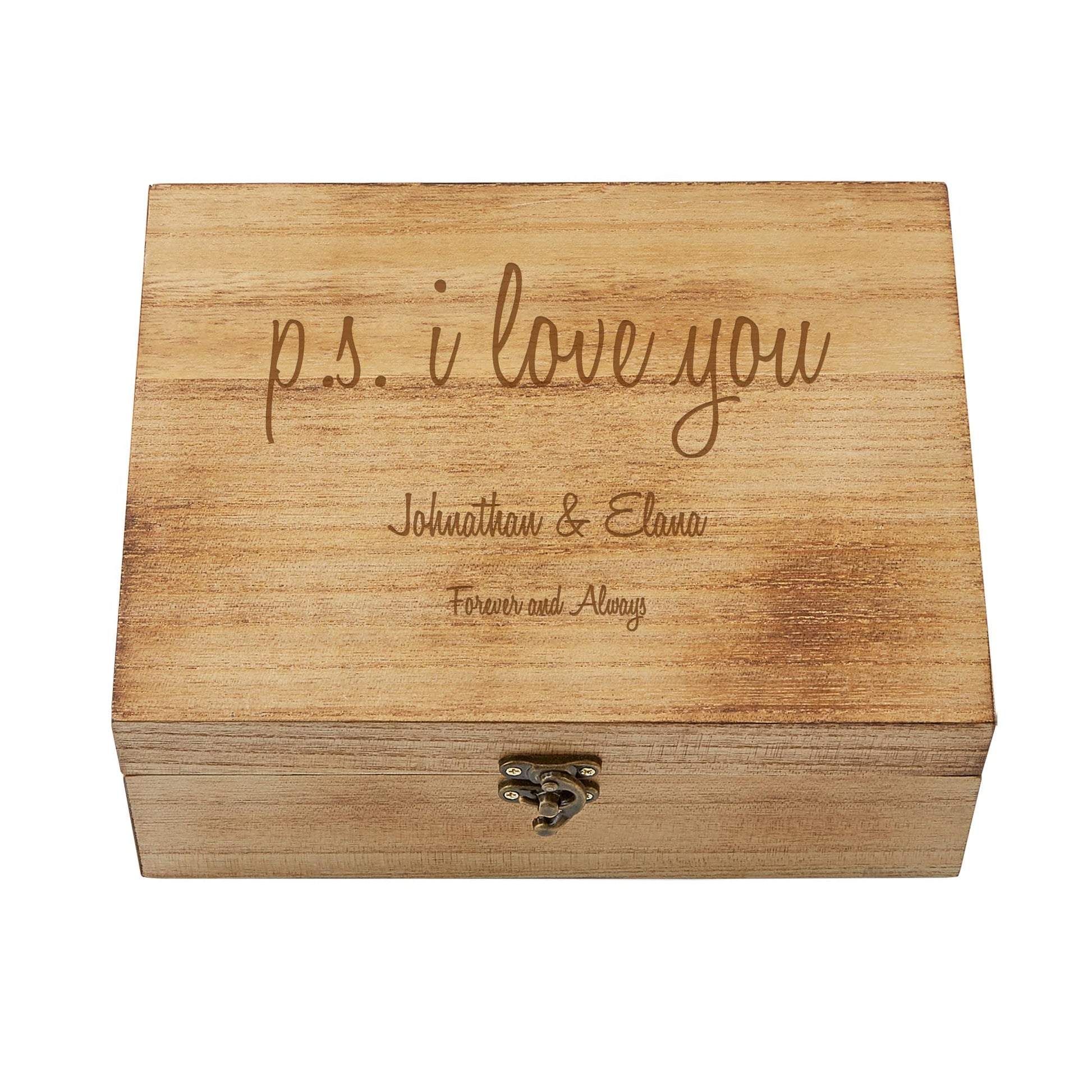 Let's Make Memories Personalized Keepsake Box – for Couples – for Weddings and Anniversaries - Love Letters - WoodArtSupply