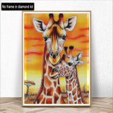 Kaliosy 5D Diamond Art Painting Giraffe by Number Kits, Paint with Diamonds Art Animals DIY Full Drill, Crystal Craft Cross Stitch Embroidery Decoration 30x40CM?12x16inch? Kaliosy