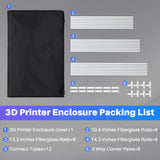 ELEGOO 3D Printer Enclosure, Fireproof and Dustproof 3D Printer Cover Constant Temperature Tent for Neptune 3 Pro/Neptune 4/Neptune 4 Pro/Ender 3/Ender 3 V2/Ender 3 S1/Kobra 2 ELEGOO