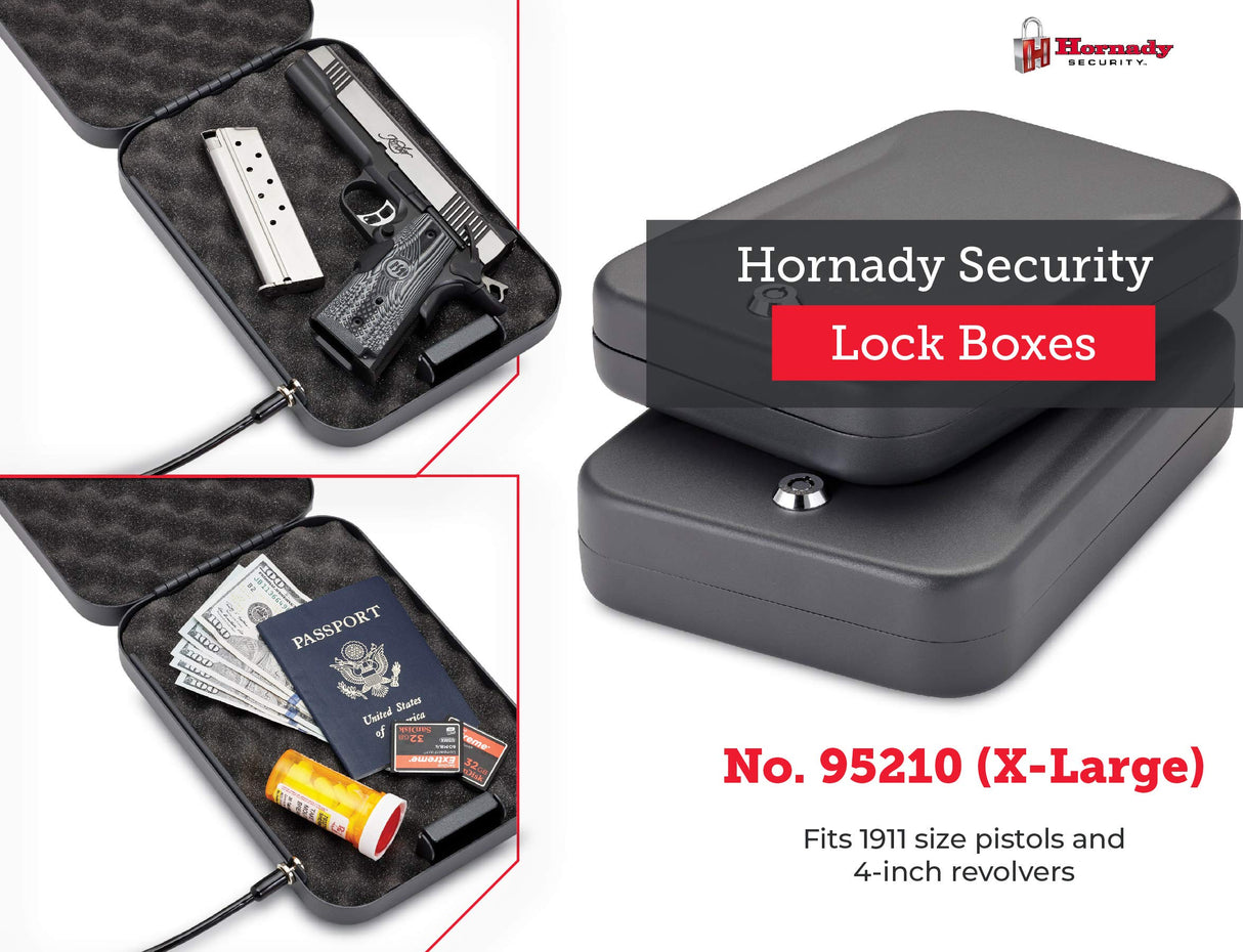 Hornady 95210 Lock Box X-Large,Black Hornady