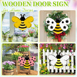 Large Size 12" Wooden Spring Ornaments to Paint, Bee Wooden DIY Blank Unfinished Round Wood Discs Ornament for Crafts Hanging Decorations(3PCS) Sophena