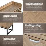 MISHAO Shoe Storage Cabinet with 4 Flip Drawers, Narrow Hidden Shoe Cabinet with Metal Legs & Adjustable Shelf, Freestanding Slim Shoe Rack Organizer for Entryway, Natural MISHAO