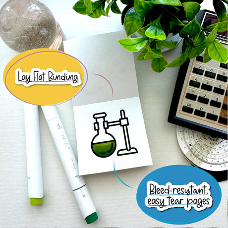 A Brighter Year The Original Adult Mini Coloring Book - Science & Space Edition - 3” x 3” Pocket Size, 50 Pages, Lay Flat Binding, Thick Paper, No Bleeding - Stress/Anxiety Relief - Travel & Gift A Brighter Year