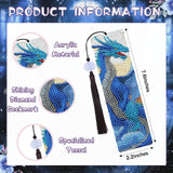 Dragon Diamond Art Bookmarks - 8 Pcs Legend Animal Dragon Diamond Painting Bookmarks with Tassels, DIY Gem Art Crafts for Adults Sitsink