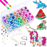 BRYTE Diamond Painting Kits for Kids - Unicorn & Mermaid Crafts with Storage Case, Jewelry, Keychains, Stickers & More - Diamond Art Kits for Kids BRYTE