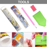 LOMSIOY Diamond Art Painting Kits Woman for Adults Paint with Diamond Art Abstract Art, Round Full Drill Crystal Rhinestone Crafts Gem Arts for Home Wall Decor 12x16 inch LOMSIOY