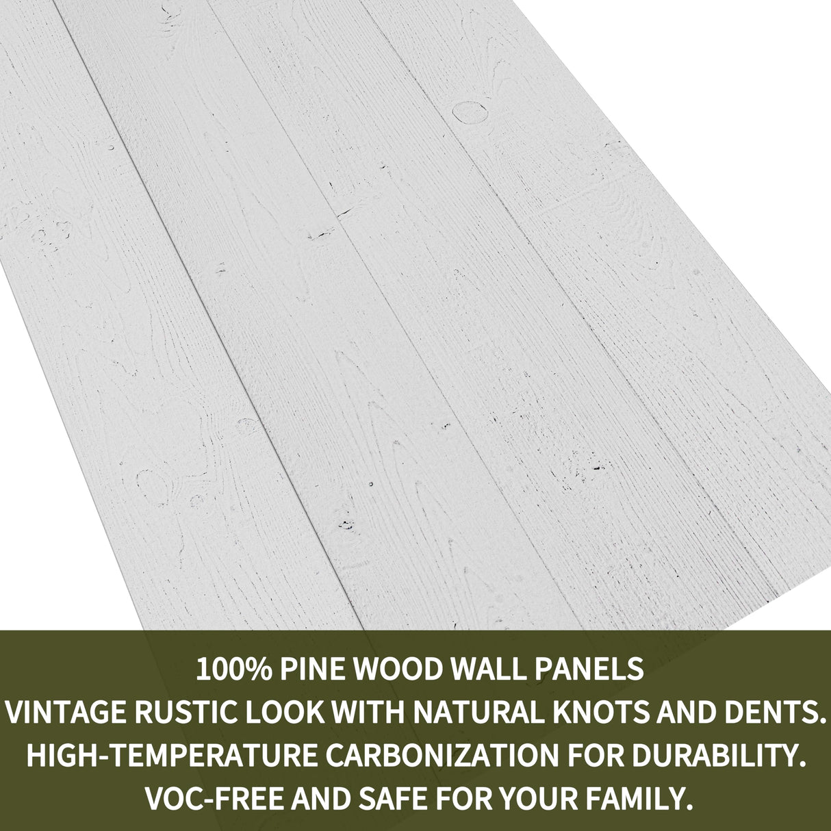 Brosisincorp Wood Panels for Wall Shiplap Planks Real Wood Boards Paneling, DIY Easy to Install Peel and Stick, Rustic Farmhouse Accent Wall - Wash White (5" Wide - 10 Pieces, 12.4 Sq. Ft) Brosisincorp