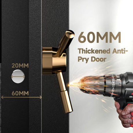 KAER 25 Biometric Gun Safe, Wider and Deeper Fingerprint Gun Safes for Rifle and Pistols, Large Quick Access Heavy-Duty Gun Cabinet for Firearm Ammo with Drawer & Gun Rack, Assembled KAER