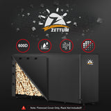 Zettum Firewood Rack Cover 8 Feet - 600D Wood Rack Cover Waterproof & Heavy Duty, 8 Foot Outdoor Log Pile Holder Covers Storage for 8FT Standard Fire Wood Rack Stands (96 x 24 x 49 Inch) Zettum
