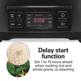 Hamilton Beach 6 Quart 9-in-1 Programmable Slow Cooker with Sear, Browning, Rice, Steam, Sauté, Roast Delay Start & Keep Warm Functions, Nonstick PFAS-Free Dishwasher Safe Crock, Black (33604) Hamilton Beach