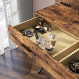 Vanity Table with Lighted Mirror, Modern Makeup Vanity Table with 10 Lights Makeup Desk 4 drawer Storage Dressing Table for Bedroom (Brown) Panana