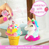 Just My Style Paint Your Own Scented Unicorn Figurines – Paint Your Own Waterless Ceramic Diffuser – Paintable Scented Unicorn Figurines – Customize with Pearlized Paints, Glitter & Sweet Scents Just My Style
