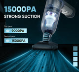 AUXTUR Car Vacuum Portable Cordless Handheld 3 in 1 High Power|15000PA Brushless Motor|Super Suction Mini Car Vacuum with Super Endurance for Car and Home AUXTUR