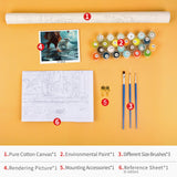 TUMOVO Jesus Paint by Numbers, Paint by Number Kit, Paint by Numbers for Adults, Jesus Walks with a Lamb Adult Paint by Number Kits on Canvas, DIY Painting on Canvas with Brushes, 16 x20 Inch TUMOVO