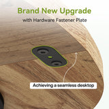 LITTLE TREE Round Dining Table for 4-6 People, 47 Inches with Wooden Pedestal Base, Modern Dinner Table for Dining Room, Kitchen, Living Room LITTLE TREE