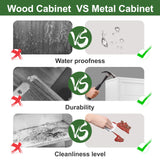 Ckzbx 70.87" H Metal Narrow Pantry Storage Cabinet Tall Steel Bathroom Cabinet,4 Adjustable Shelves for Kitchen, Home Office, Living Room, Dinning Room (White) Ckzbx