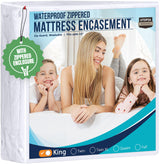 Utopia Bedding Waterproof Mattress Protector King Size, Zippered Mattress Encasement Bed Bug and Dust Mite Proof, Absorbent Six-Sided Mattress Cover Utopia Bedding