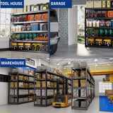 PMKES 67" W Garage Shelving Heavy Duty, 67" W x 24" D x 84" H, Adjustable 5 Tier Metal Shelves, Commercial Metal Shelf Rack, Industrial Shelving PMKES