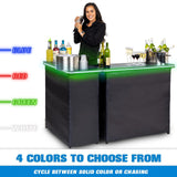GoPong Double LED Bar Table Set with Carrying Case - Mobile Bartender Station for Events GoPong