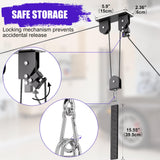 TRUSOON 2 Pack Bike Hoist, Heavy Duty Ebike Lift Pulley System for Garage Ceiling Overhead Storage for Bicycle, Ladders, Snowboard, Holds Up to 85 lbs Capacity, Fit 10-16 Foot High Ceilings TRUSOON