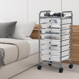 Simple Houseware 8-Drawers Rolling Storage Cart, Chrome Simple Houseware