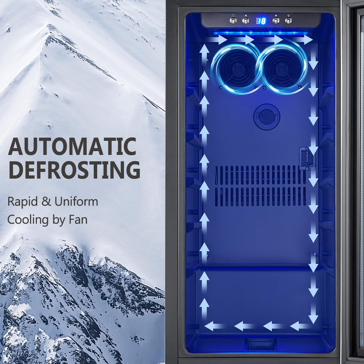 Beverage Refrigerator, Phiestina15 Inch 96 Cans Beverage Cooler Small Wine Fridge Built-in or Freestanding with Auto Defrost,Glass Door & Removable Shelves for Drink Sodas Beer Wine Phiestina