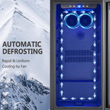 Beverage Refrigerator, Phiestina15 Inch 96 Cans Beverage Cooler Small Wine Fridge Built-in or Freestanding with Auto Defrost,Glass Door & Removable Shelves for Drink Sodas Beer Wine Phiestina