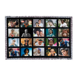 20-Panel Blank Sublimation Plush Velvet Blanket with Soft Edge Frills, DIY Velvet Blanket, Soft Sublimation Blanket, Black, 40 x 60'' (BL-40X60-20P) WoodArtSupply