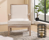 chairus Farmhouse Linen Accent Chair for Living Room, Upholstered Reading Chair with Solid Wood Frame Lounge Arm Chair with High Back for Bedroom, Reception Room, Waiting Room, Beige chairus