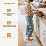 GENIMO Kitchen Mats for Floor 2PCs, Washable Anti Fatigue Mat for Cushioned, 17.3"x47"+17.3"x30", Waterproof Kitchen Rugs, Non Slip Comfort Standing Mat Rug for Home, Sink, Laundry, LightTaupeBrown GENIMO