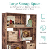 Best Choice Products 3-Tier Mid-Century Modern Wooden Bookcase, 6-Cube Organizer for Nursery, Kids Room, Living Room, w/Removable Back Panels, Pine Legs - Brown Best Choice Products