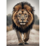 Bowetile 5D Diamond Art Lion Kits for Adults Beginners, Animals Diamond Painting Lion Kits, DIY Full Round Drill Diamonds Dots Paintings Picture Gem Art Craft for Home Wall Decor 12x16 Inch Bowetile