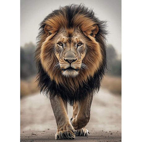 Bowetile 5D Diamond Art Lion Kits for Adults Beginners, Animals Diamond Painting Lion Kits, DIY Full Round Drill Diamonds Dots Paintings Picture Gem Art Craft for Home Wall Decor 12x16 Inch Bowetile