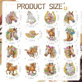 Sitsink Horse Diamond Painting Magnets - 16 Pcs Animals Theme Fridge Magnets DIY Cute Horse Stickers Diamond Art Kits for Adults Refrigerator Art Craft Home Decoration Car Sitsink