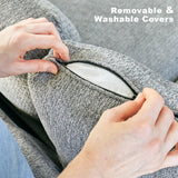 Belffin Chenille Modular Sectional Sofa Convertible L Shaped Corner Couches for Living Room with Storage Armrest with Cup Holder Light Grey Couch Belffin