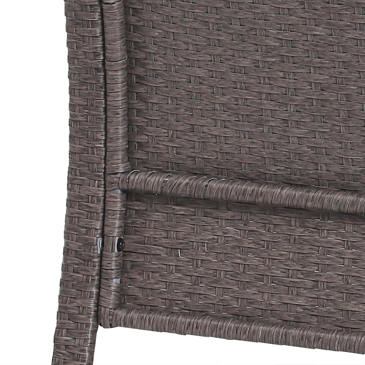 Outsunny 5 Pieces Rattan Wicker Lounge Chair Outdoor Patio Conversation Set with 2 Cushioned Chairs, 2 Ottomans and Tempered Glass Top Coffee Table, Blue Outsunny