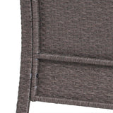 Outsunny 5 Pieces Rattan Wicker Lounge Chair Outdoor Patio Conversation Set with 2 Cushioned Chairs, 2 Ottomans and Tempered Glass Top Coffee Table, Blue Outsunny