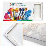 JOOZ Christmas Paint by Numbers Kit for Adults with Frame, Santa Claus Paint by Number with Easel, DIY Christmas Framed Paint by Number Kits for Gift Home Wall Decor 8x12 Inch JOOZ