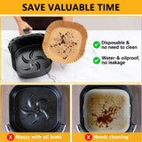 Air Fryer Liners Disposable - 125 Pcs 8IN Square Parchment Paper Sheets, Non-Stick, Oil-Proof Baking Paper for Easy Cleanup, Food-Grade Airfryer Accessories for 5-8 QT Basket, Heat-Resistant to 450°F TEDRAREVO