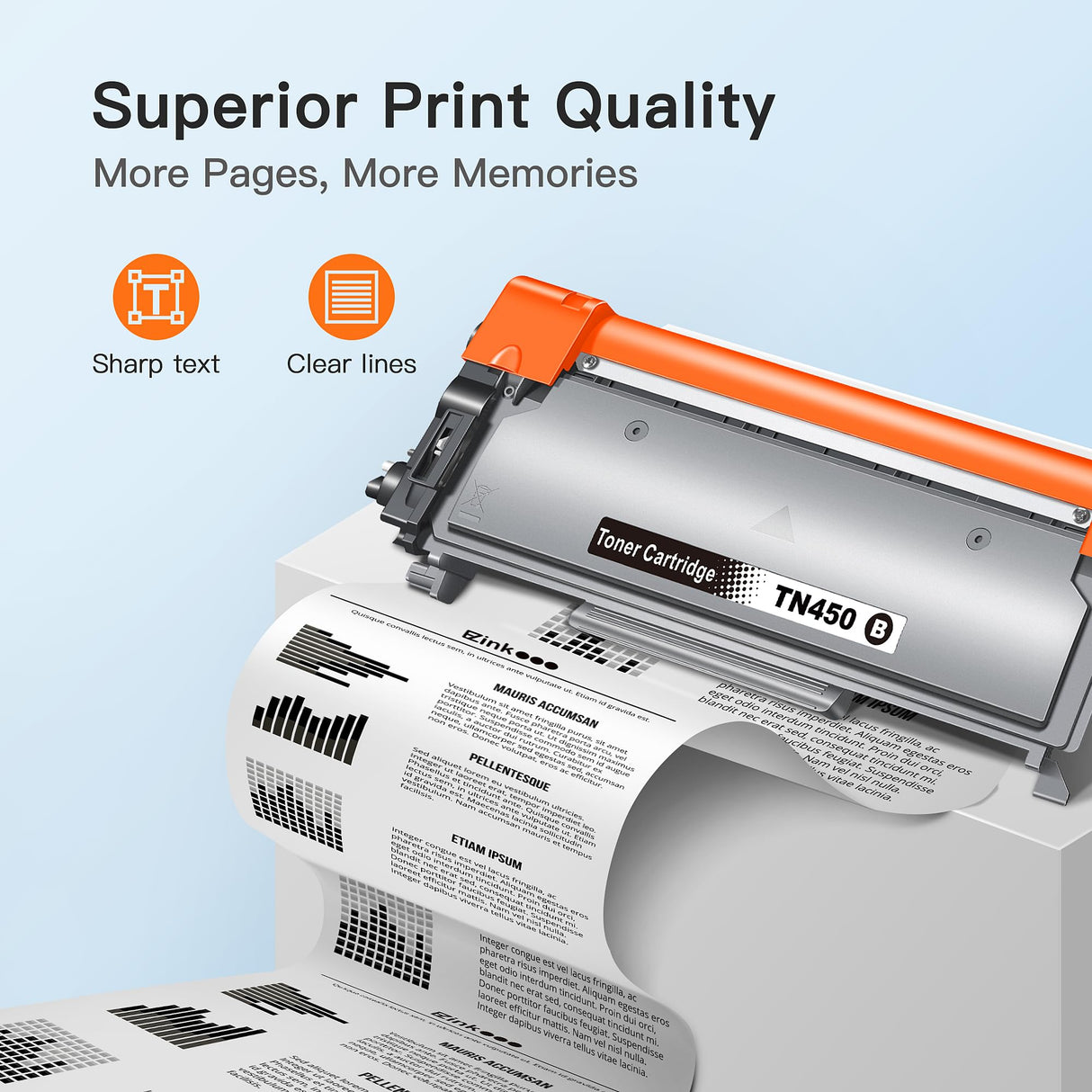 E-Z Ink Compatible Toner Cartridge Replacement for Brother TN450 TN420 TN-450 TN-420 Compatible with HL-2270DW HL-2280DW HL-2230 MFC-7360N MFC-7860DW DCP-7065DN Intellifax 2840 2940 (2 Black) E-Z Ink