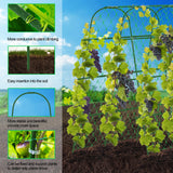 65"×65" Upgrade Heightened Cucumber Trellis for Raised Bed,U-Shape Garden Trellis for Climbing Plants Outdoor,Adjustable Metal Arch Vegetables Trellis with Climbing Net for Tomato,Bean,Grape,Zucchini WLLEYAY