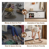 Xdwwhome Shoes Bench with Cushion, Storage Bench, Entryway Bench with Lift Top Storage, 43.3" Wooden End of Bed Bench, Shoe Bench Cabinet for Living Room Bedroom Hallway Garden, 330 lbs, White Xdwwhome