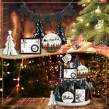 FairySandy Christmas Tiered Tray Decor Wooden Sign Farmhouse Tier Tray Decorations for Home Xmas Winter Party Bathroom Kitchen Bedroom (Stylish Style, 15 Pcs) FairySandy