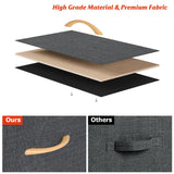 Nicehill Dresser for Bedroom with 5 Drawers, Storage Drawer Organizer, Wide Chest of Drawers for Closet, Clothes, Kids, Nursery, TV Stand with Storage Drawers, Wood Board, Fabric Drawers (Black Grey) Nicehill