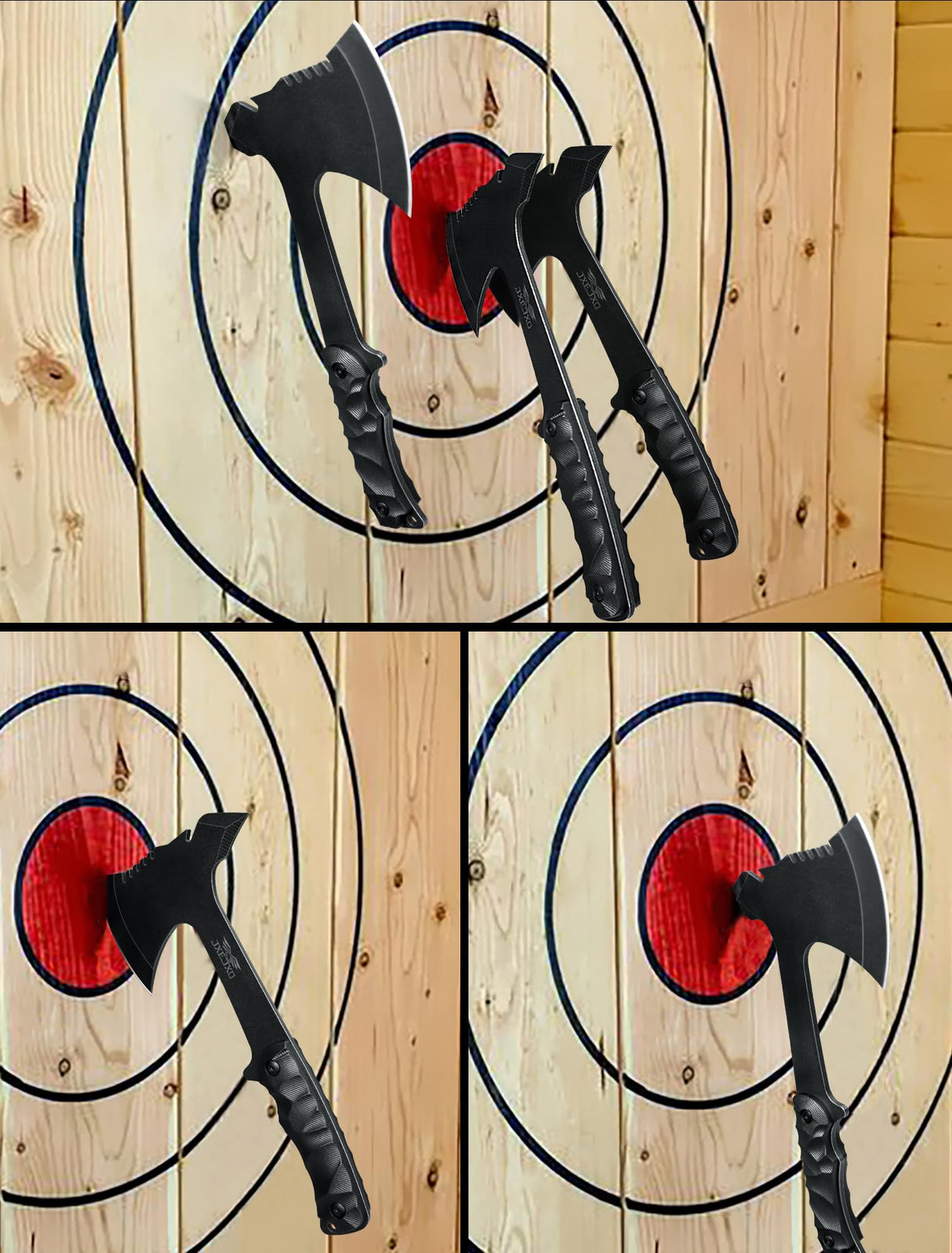 JXE JXO Throwing Axe Sets, Overall 10.2in 6Pack Throwing Tomahawk, Full Tang 420HC Stainless Steel, Design for Hawks Throwing Recreation and Competition JXE JXO