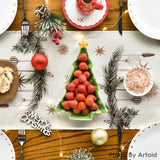 Artoid Mode Xmas Trees Holly Pine Cone Merry Christmas Table Runner, Seasonal Winter Kitchen Dining Table Decoration for Home Party Decor 13x72 Inch Artoid Mode