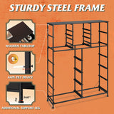 WLIVE Tall Black Dresser for Bedroom Furniture, Fabric Dressers Storage Tower with 15 Deep Drawers, Dresser for Closet, Hallway, Entryway, Office, Storage Tower with Cabinet, Metal Frame, Wooden Top WLIVE