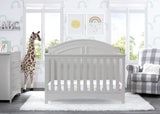 Delta Children Perry 6-in-1 Convertible Crib - Greenguard Gold Certified, Moonstruck Grey Delta Children