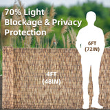 SHYDZYYC Brown 4FT X 16.4FT Reed Fencing Roll, Balcony Privacy Reed Balcony Shade Reed Bamboo Fencing Garden Fence Border, Wind Block Sunshade Fence Screen for Outdoor Yard Patio Flower Bed Edge SHYDZYYC