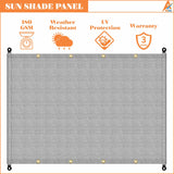 AwnPro 10' x 18' Outdoor Pergola Shade Cover Canopy for Patio Deck Porch Backyard Gazebo Replacement Shade Cover with Spaced Grommets Weighted Rods Light Gray AwnPro